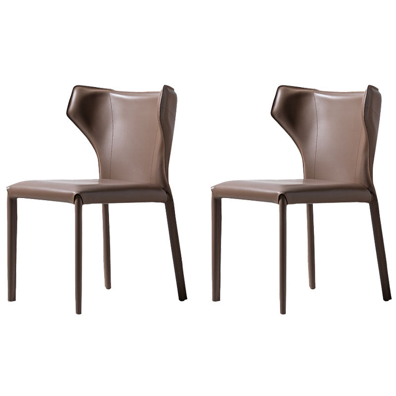 Industrial Metal Dining Side Chairs Dining Room Wingback Side Chair (Set of 2)