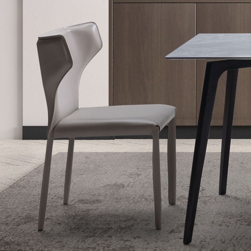 Industrial Metal Dining Side Chairs Dining Room Wingback Side Chair (Set of 2)