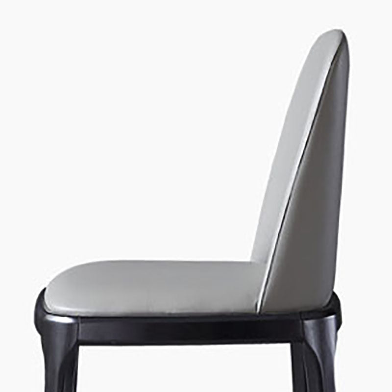 Silla auxiliar de cuero industrial para el hogar Silla de comedor sin brazos Parsons (juego de 2)