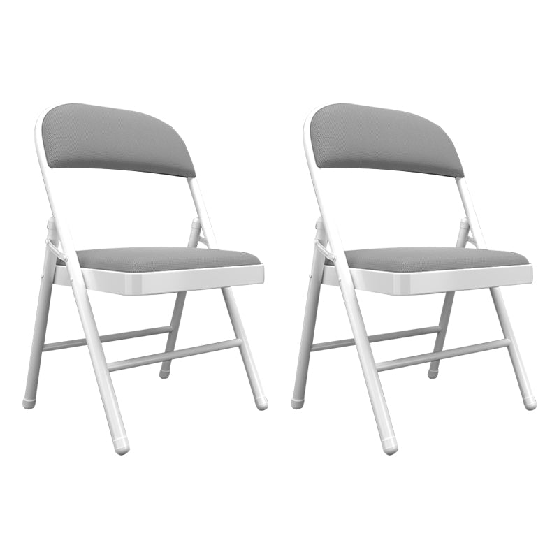 Sillas de comedor contemporáneas, sillas laterales plegables sin brazos con patas de metal para cocina
