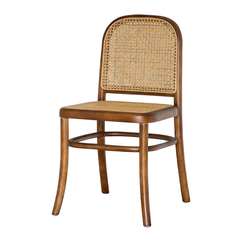 Silla de comedor tradicional sin brazos, sillas laterales con respaldo abierto y patas de madera