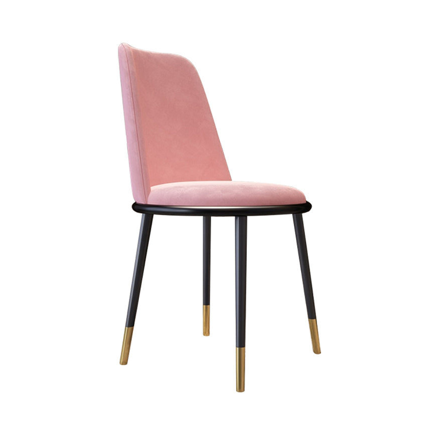 Sillas laterales de estilo nórdico, sillas sin brazos con patas de metal para cocina