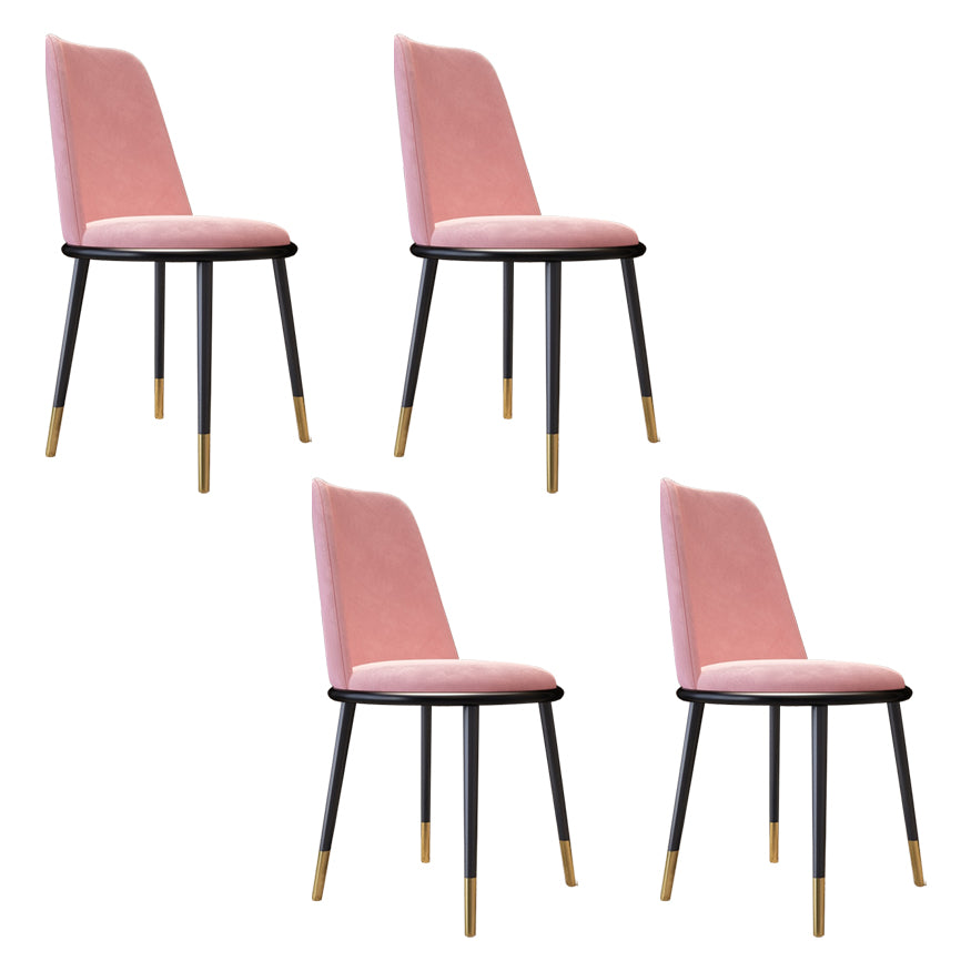 Sillas laterales de estilo nórdico, sillas sin brazos con patas de metal para cocina