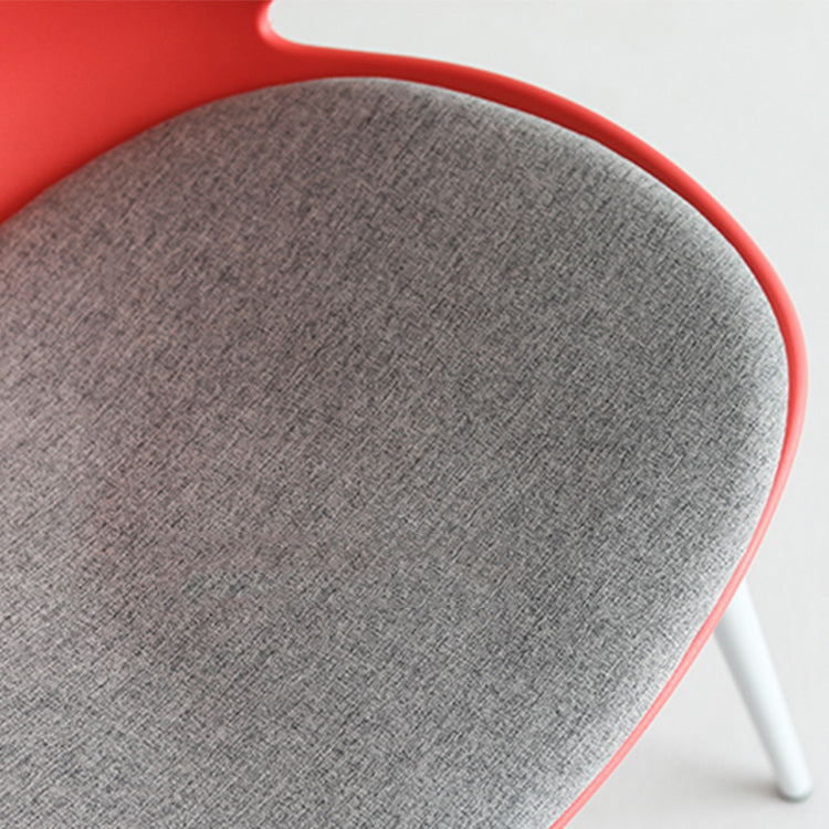 Silla de comedor estilo moderno Sillas laterales sin brazos con patas de metal