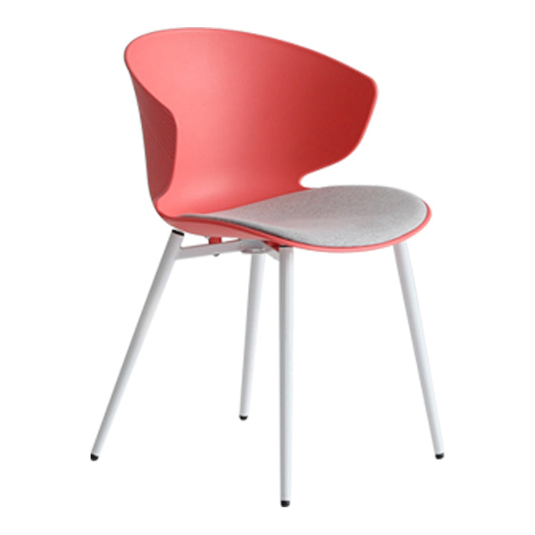 Silla de comedor estilo moderno Sillas laterales sin brazos con patas de metal