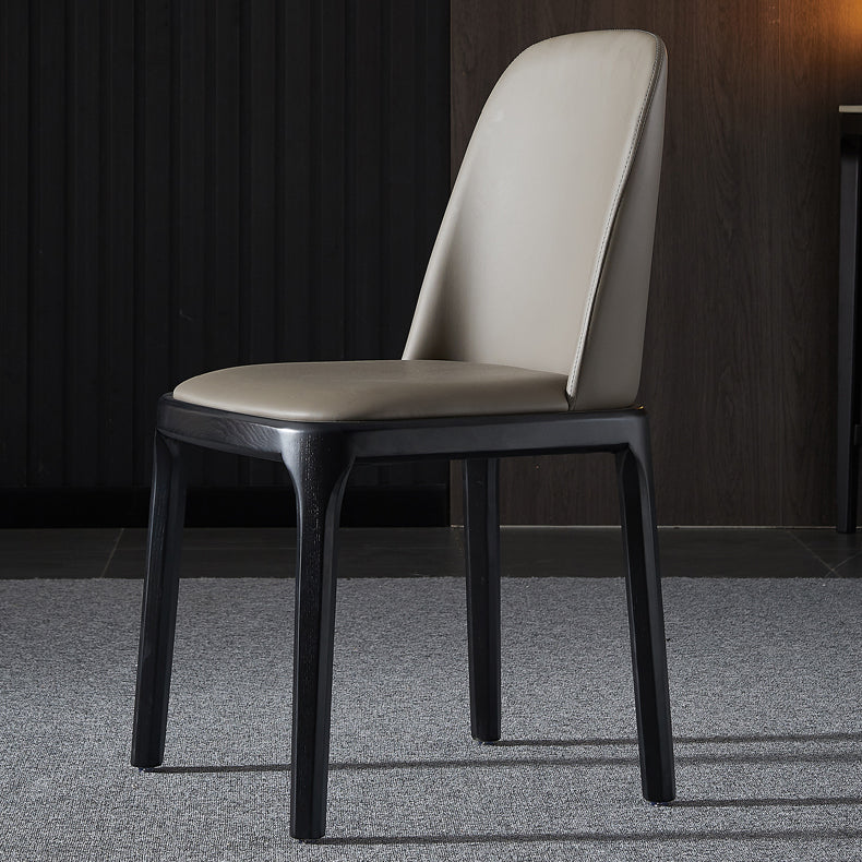 Eigentijdse stijl zijstoelen armloze Parsons stoelen met houten benen