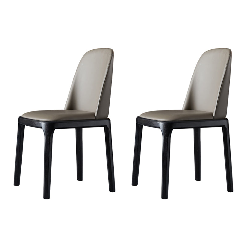 Eigentijdse stijl zijstoelen armloze Parsons stoelen met houten benen