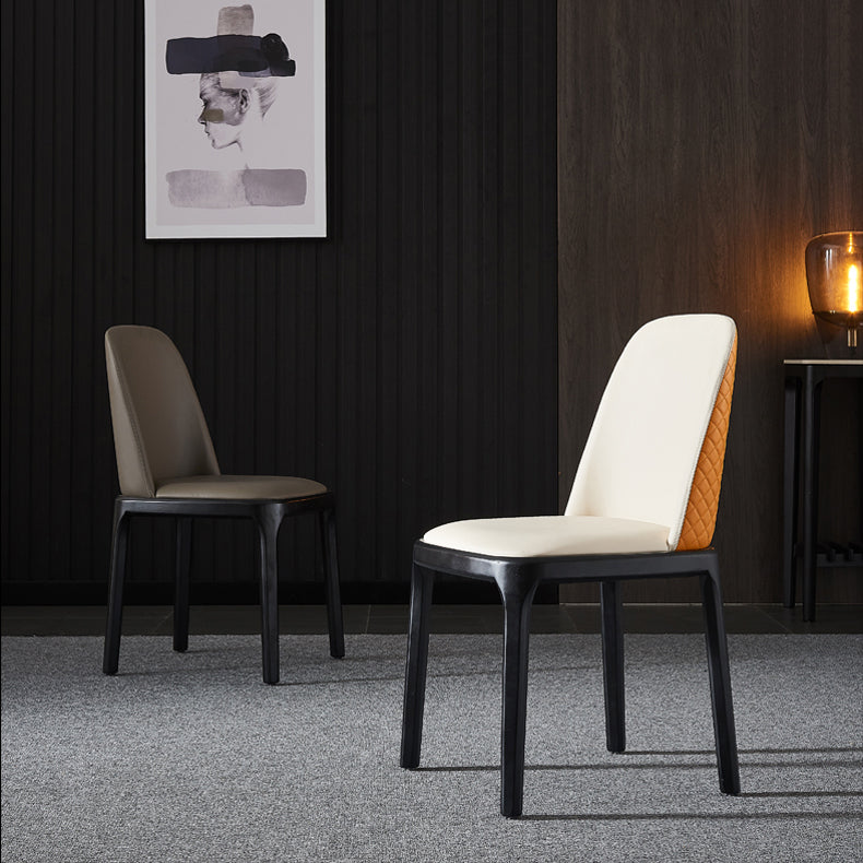 Eigentijdse stijl zijstoelen armloze Parsons stoelen met houten benen