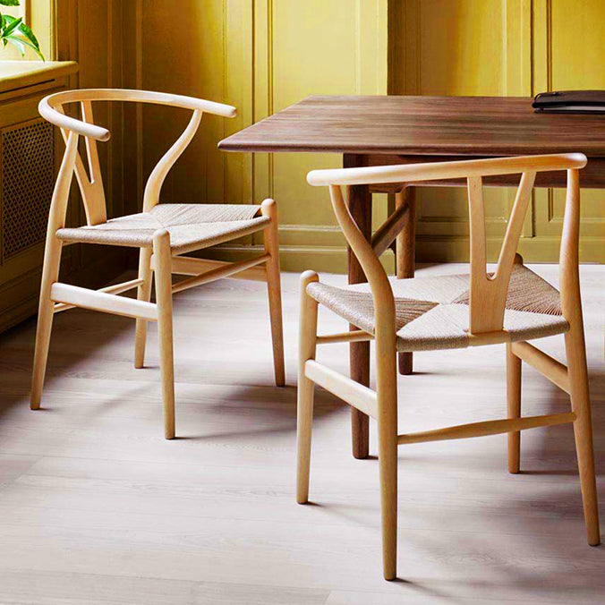 Silla de comedor de madera moderna, sillas de comedor de hueso con horquilla sin brazos para uso doméstico