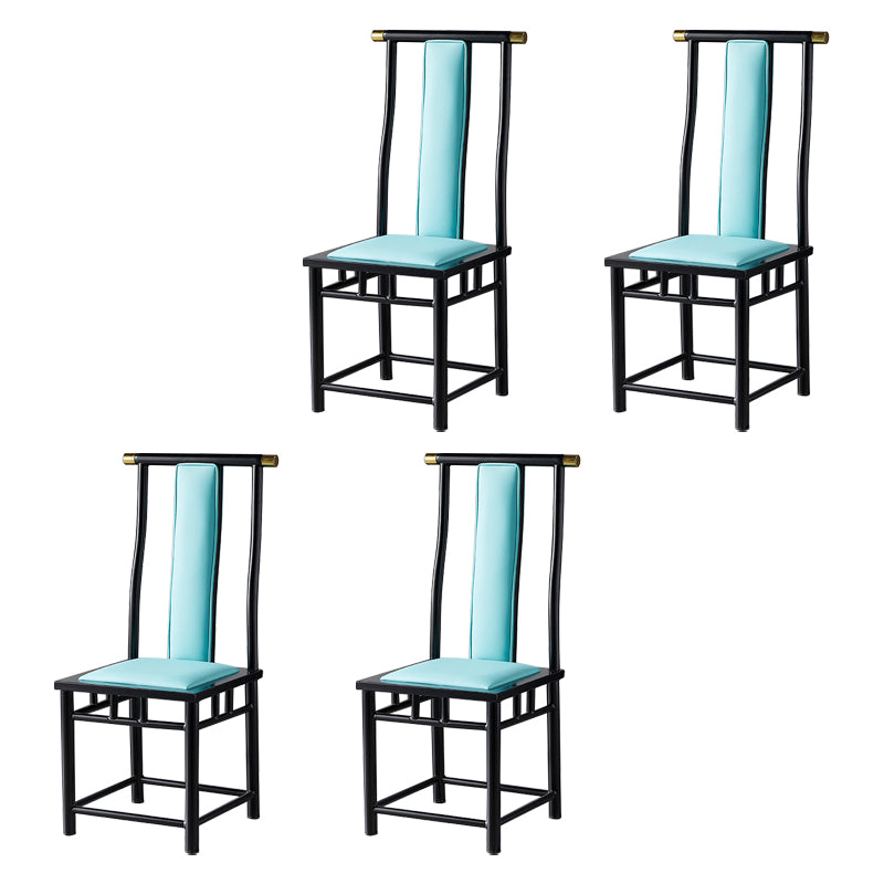Silla de comedor de metal moderno con respaldo de listones, silla de comedor para uso en restaurantes