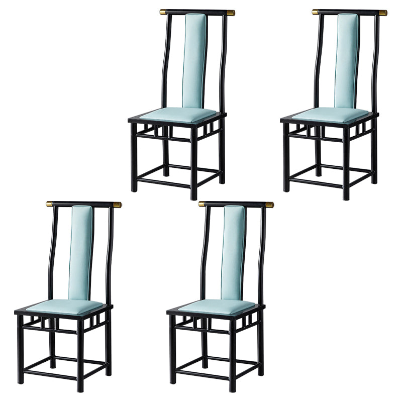 Silla de comedor de metal moderno con respaldo de listones, silla de comedor para uso en restaurantes