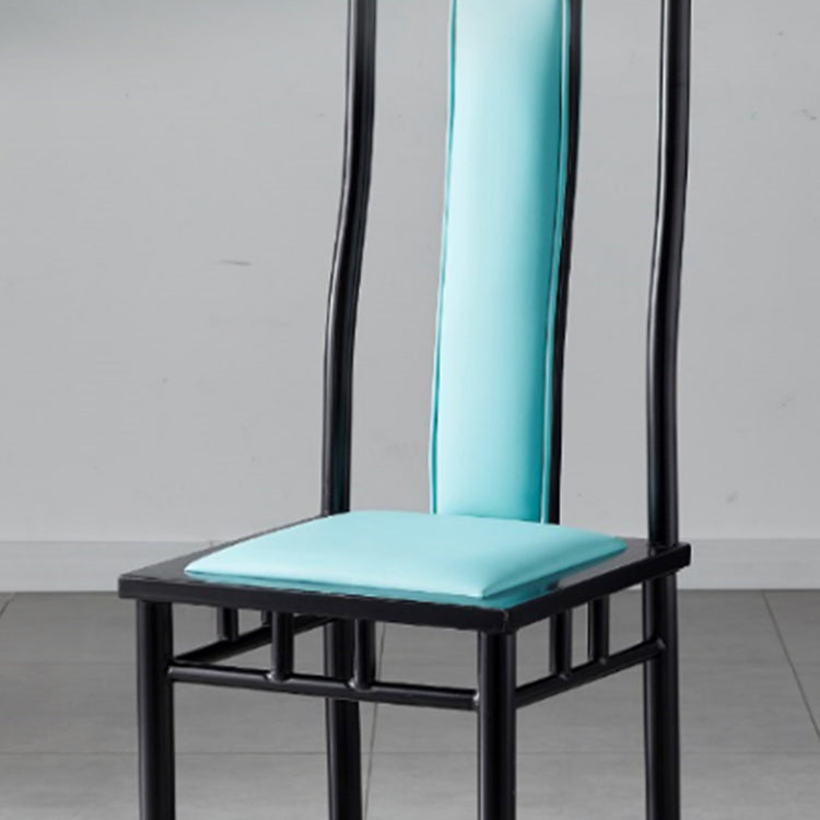 Silla de comedor de metal moderno con respaldo de listones, silla de comedor para uso en restaurantes