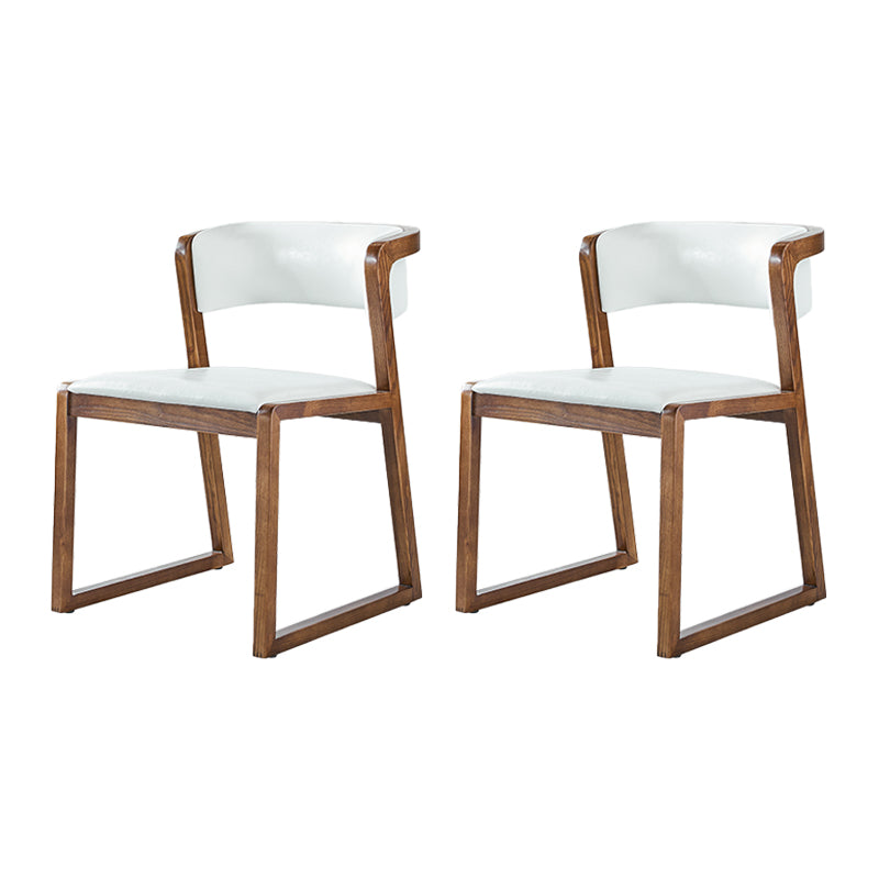 Silla lateral de comedor de madera tradicional, silla lateral de comedor con respaldo abierto para uso doméstico