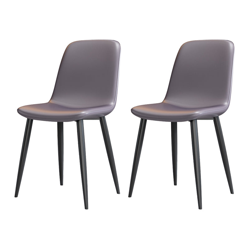 Sedia laterale della sala riunioni in pelle moderna sedia da pranzo solida.