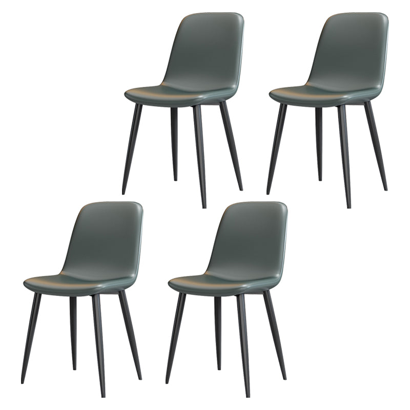 Sedia laterale della sala riunioni in pelle moderna sedia da pranzo solida.