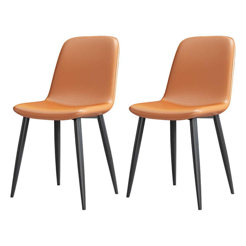 Sedia laterale della sala riunioni in pelle moderna sedia da pranzo solida.