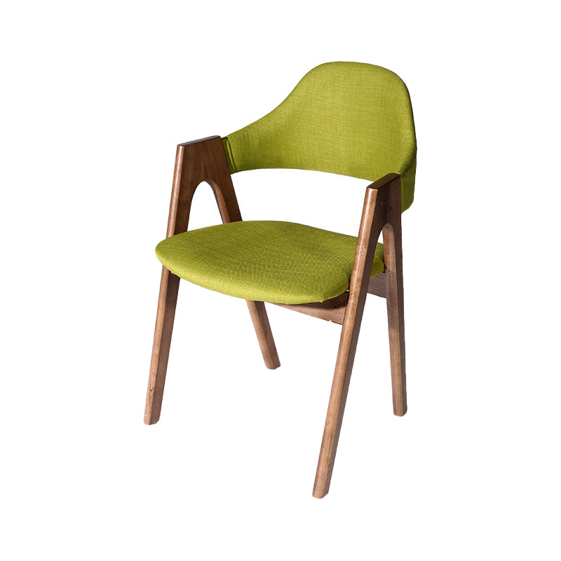 Salle d'étude scandinave, fauteuil à dossier ouvert, chaise de salle à manger rembourrée au fini mat