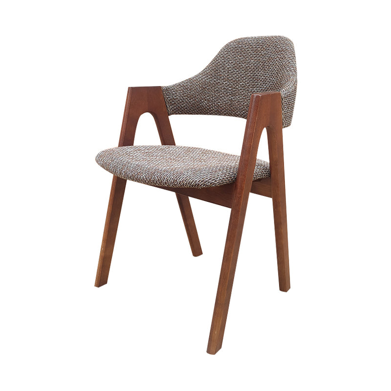 Salle d'étude scandinave, fauteuil à dossier ouvert, chaise de salle à manger rembourrée au fini mat