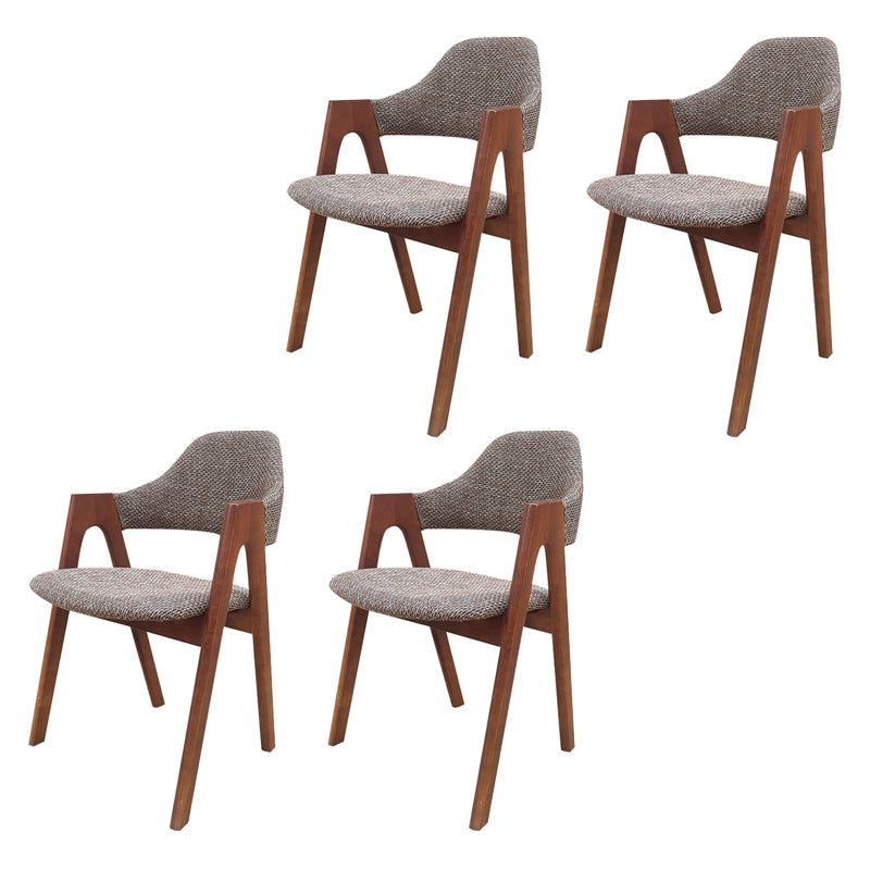 Salle d'étude scandinave, fauteuil à dossier ouvert, chaise de salle à manger rembourrée au fini mat