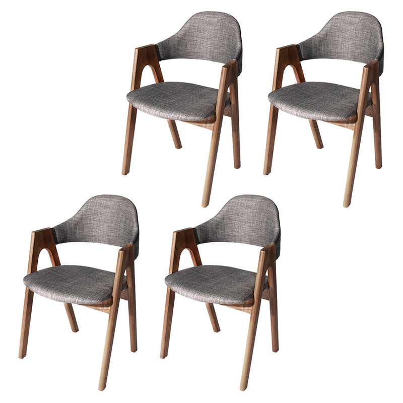 Salle d'étude scandinave, fauteuil à dossier ouvert, chaise de salle à manger rembourrée au fini mat