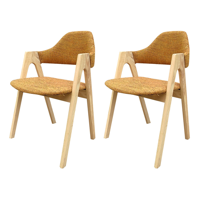 Salle d'étude scandinave, fauteuil à dossier ouvert, chaise de salle à manger rembourrée au fini mat