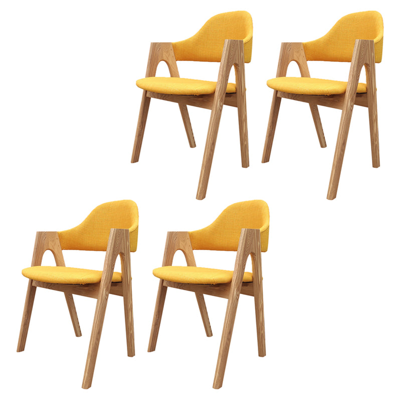 Salle d'étude scandinave, fauteuil à dossier ouvert, chaise de salle à manger rembourrée au fini mat
