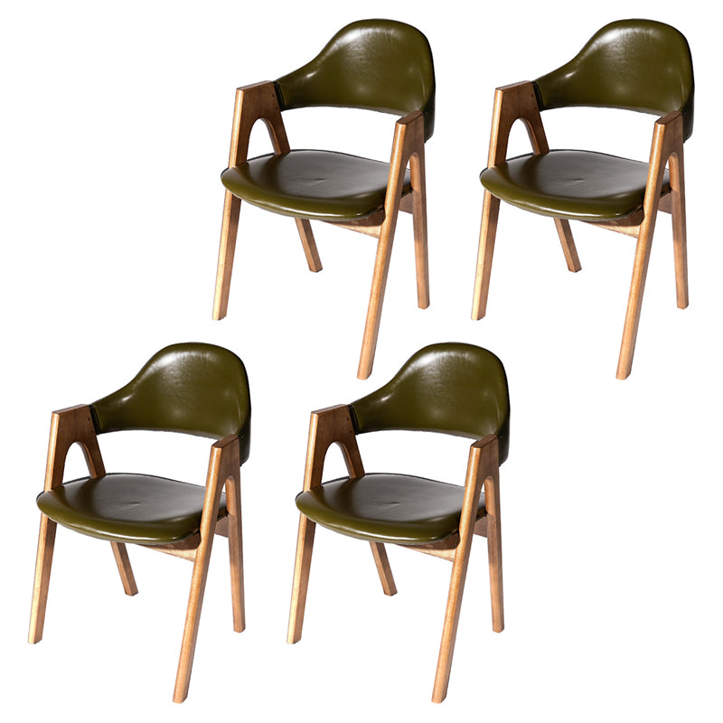 Salle d'étude scandinave, fauteuil à dossier ouvert, chaise de salle à manger rembourrée au fini mat