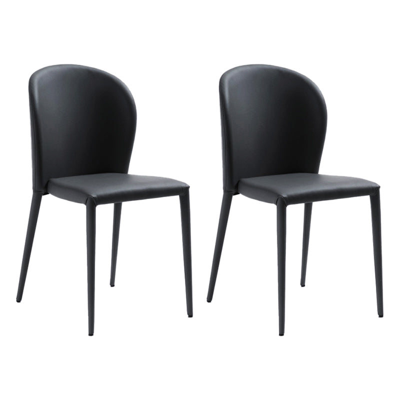 Contemporary Leather Conference Room Side Chair Wingback Dining Chair