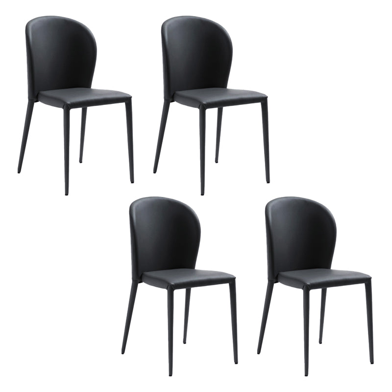 Contemporary Leather Conference Room Side Chair Wingback Dining Chair