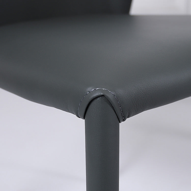 Contemporary Leather Conference Room Side Chair Wingback Dining Chair
