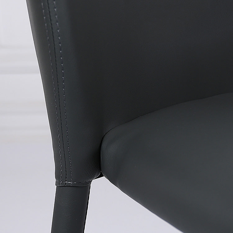 Contemporary Leather Conference Room Side Chair Wingback Dining Chair