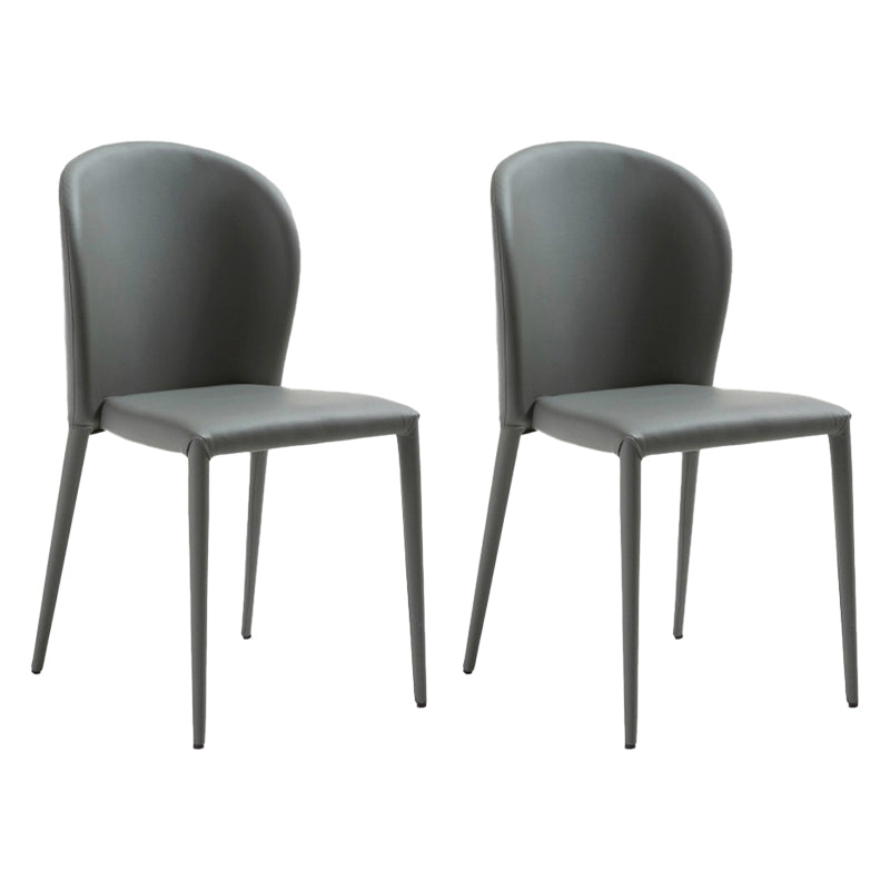 Contemporary Leather Conference Room Side Chair Wingback Dining Chair
