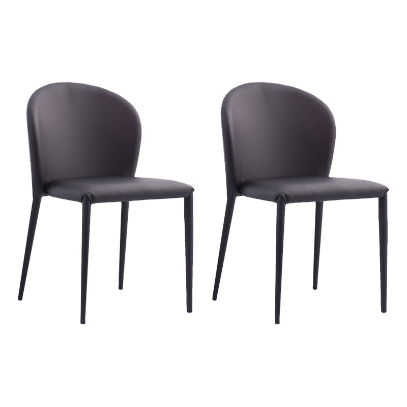 Contemporary Leather Conference Room Side Chair Wingback Dining Chair