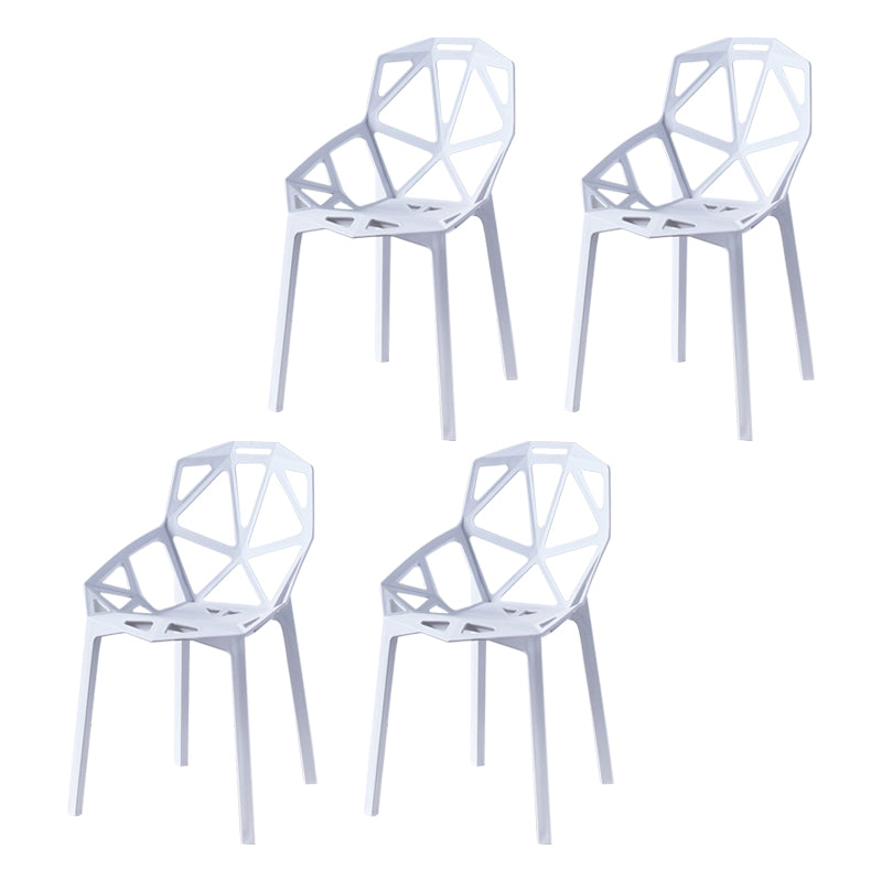 Chaise de salle à manger en plastique contemporaine, finition mate, chaise de salle à manger à dossier croisé