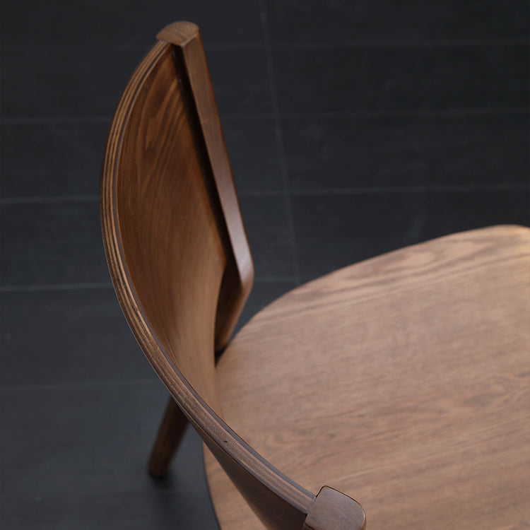 Contemporary Wood Dining Room Chair Armless Open Back Dining Side Chair