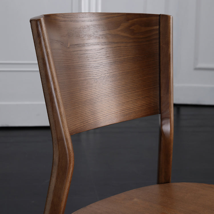 Contemporary Wood Dining Room Chair Armless Open Back Dining Side Chair