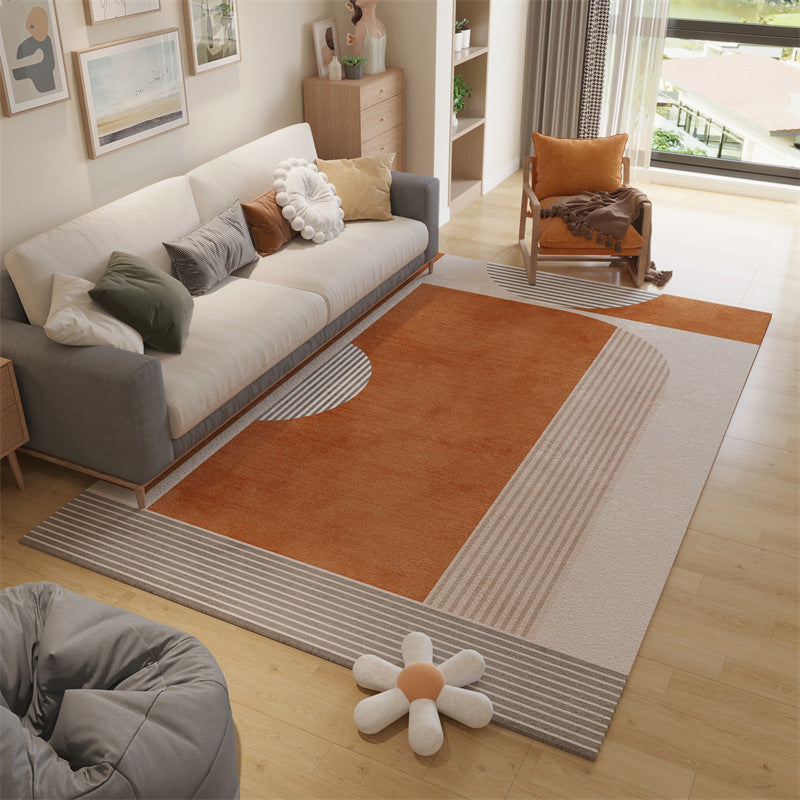 White Nordic Carpet Polyester Graphic Carpet Stain Resistant Carpet for Living Room