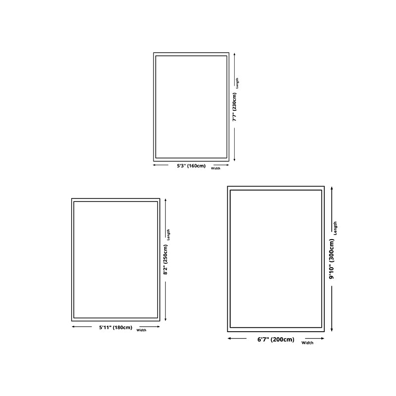 White Nordic Carpet Polyester Graphic Carpet Stain Resistant Carpet for Living Room