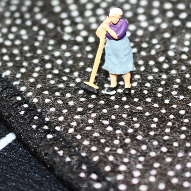 White Geometric Print Rug Polyester Simple Rug Washable Rug for Drawing Room