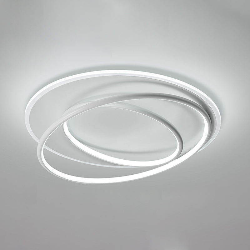 Modern Flush Mount Light Geometry Line Silicone Shade LED Ceiling Light for Bedroom