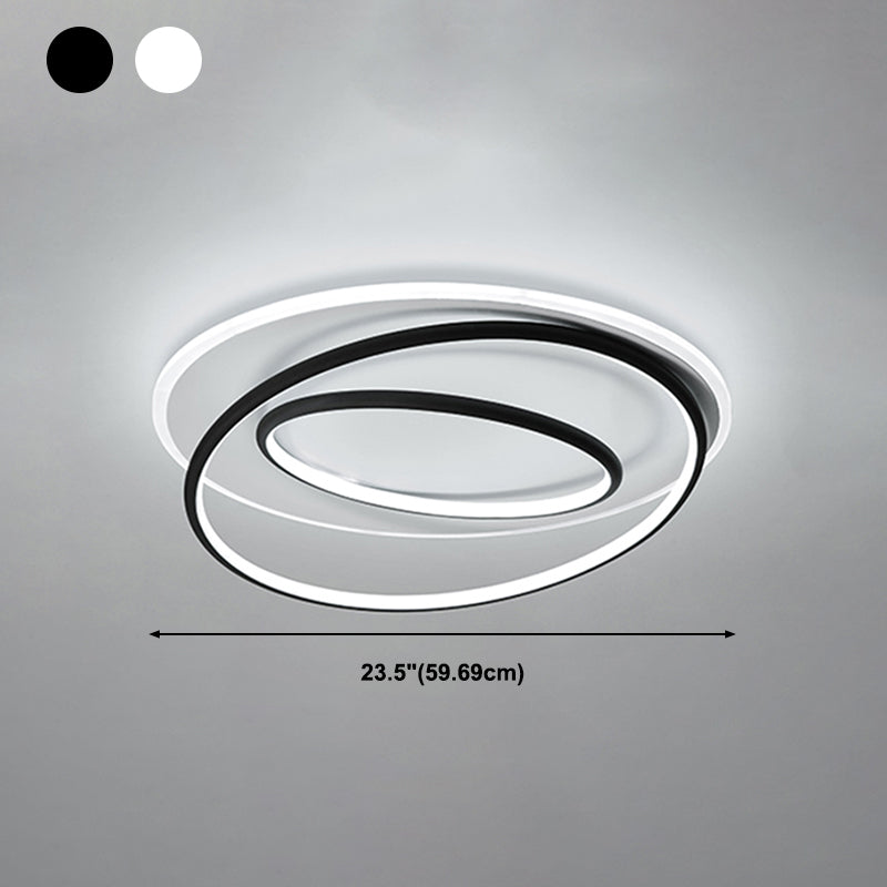Modern Flush Mount Light Geometry Line Silicone Shade LED Ceiling Light for Bedroom