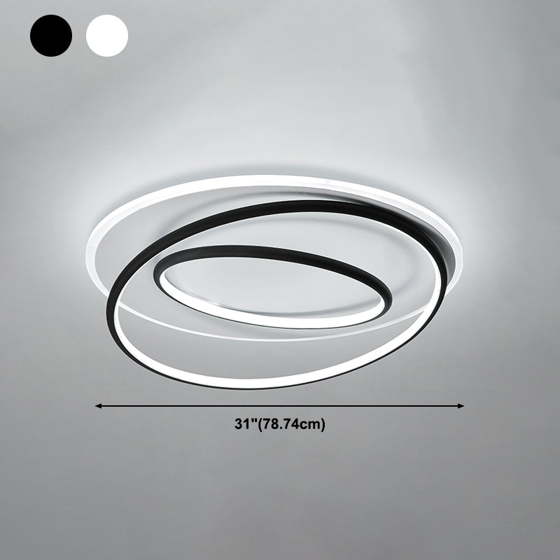Plafonnier LED à montage encastré moderne, ligne géométrique, abat-jour en Silicone, pour chambre à coucher