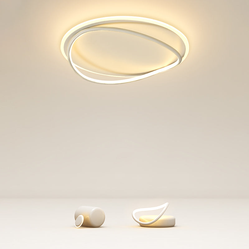 Luminaires de plafond LED à abat-jour en Silicone à géométrie de lumière encastrée moderne pour chambre à coucher