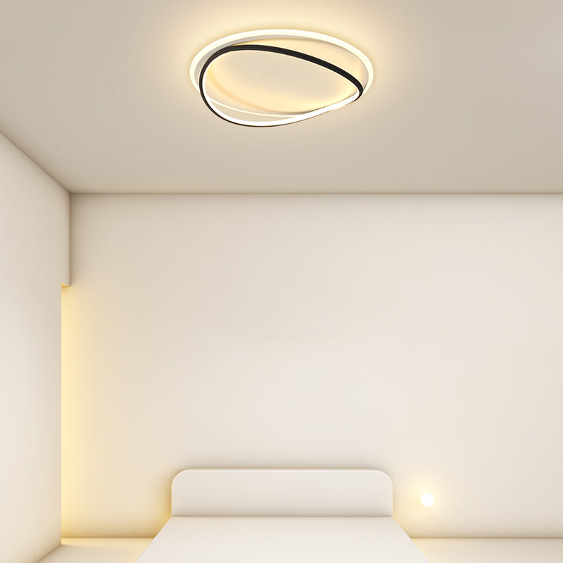 Luminaires de plafond LED à abat-jour en Silicone à géométrie de lumière encastrée moderne pour chambre à coucher