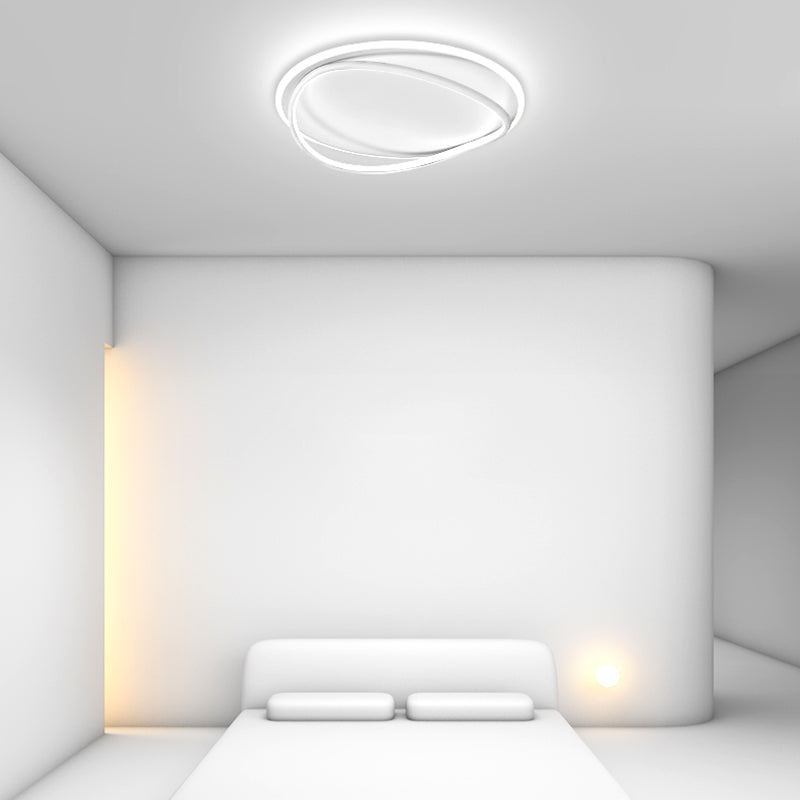 Luminaires de plafond LED à abat-jour en Silicone à géométrie de lumière encastrée moderne pour chambre à coucher
