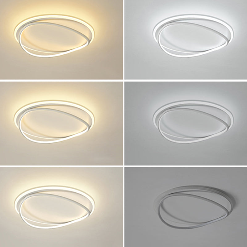 Luminaires de plafond LED à abat-jour en Silicone à géométrie de lumière encastrée moderne pour chambre à coucher