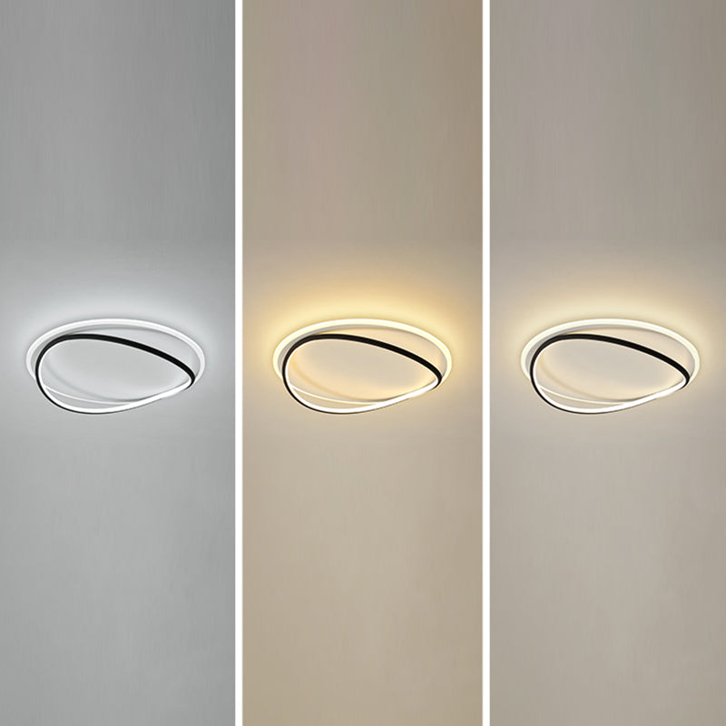 Luminaires de plafond LED à abat-jour en Silicone à géométrie de lumière encastrée moderne pour chambre à coucher
