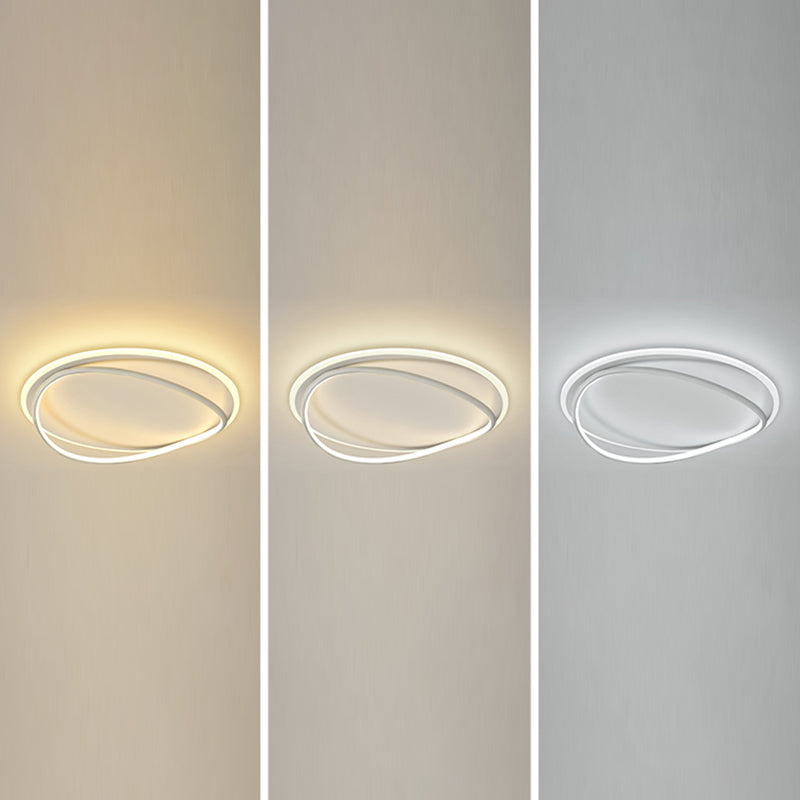 Luminaires de plafond LED à abat-jour en Silicone à géométrie de lumière encastrée moderne pour chambre à coucher