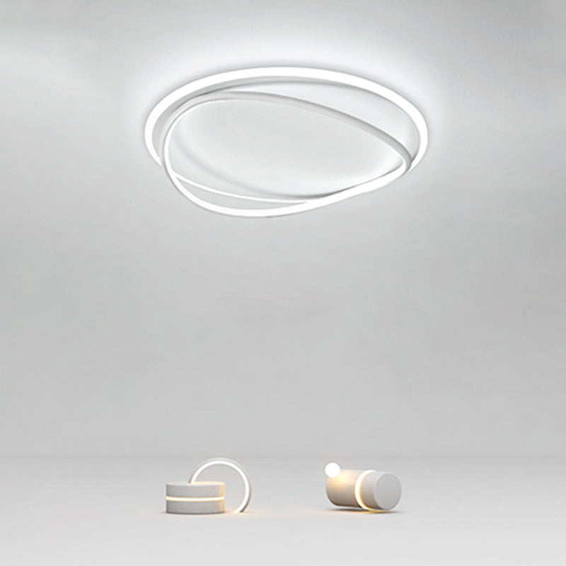 Luminaires de plafond LED à abat-jour en Silicone à géométrie de lumière encastrée moderne pour chambre à coucher