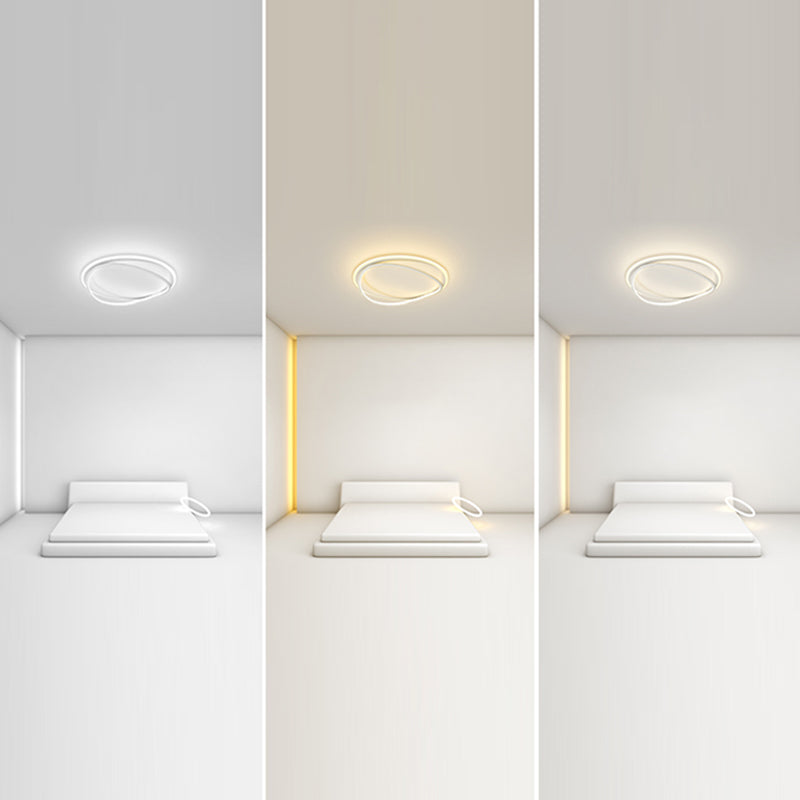 Luminaires de plafond LED à abat-jour en Silicone à géométrie de lumière encastrée moderne pour chambre à coucher
